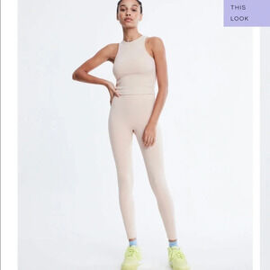 Bandier All Access Set in Barely There: Center Stage Leggings & Octave Tank Top